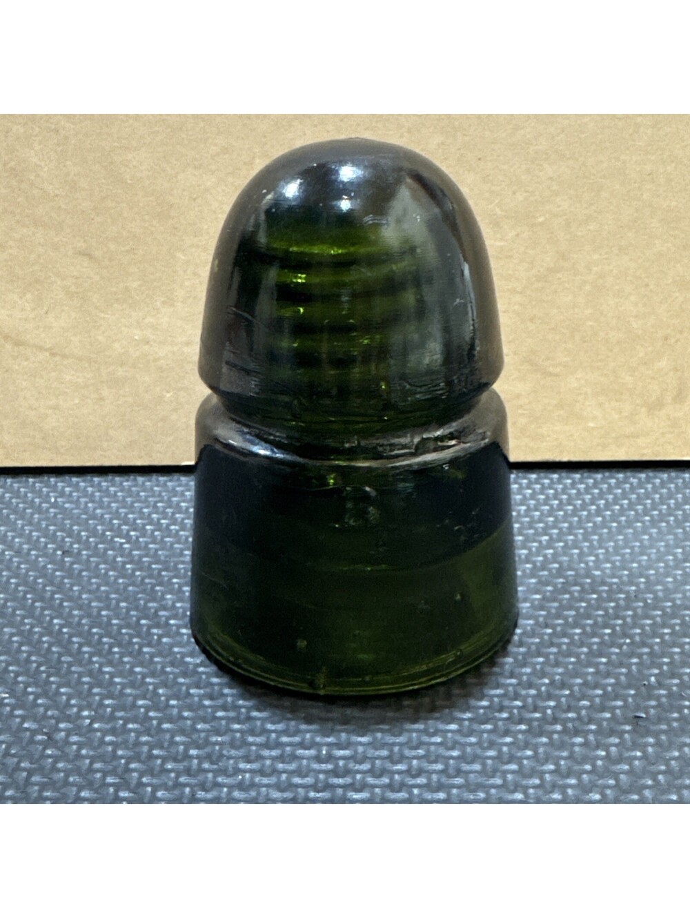 Antique Dark Green Brookfield Glass Insulator-Behive Style | CD 145